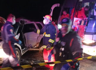 Ônibus com a delegação da Sercesa se envolve em acidente, em Garibaldi